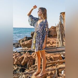 Miss June Paris Pool Dress in Cobalt Blue OS